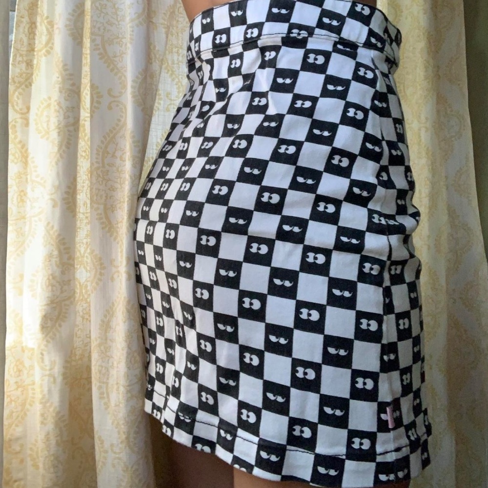 Lazy Oaf X Vans Checkerboard Mini Skirt - image 2